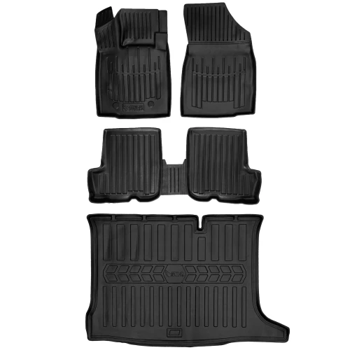 Dywaniki i mata gumowa do bagażnika zestaw 3D do Dacia Sandero I (2008-2012) suv