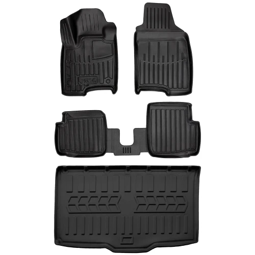 Dywaniki i mata gumowa do bagażnika zestaw 3D do Fiat Panda ІІІ 312/319 (2012-2024) hatchback