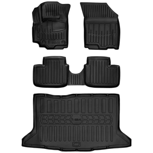 Dywaniki i mata gumowa do bagażnika zestaw 3D do Fiat Sedici (2005-2014) suv