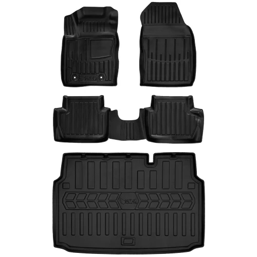 Dywaniki i mata gumowa do bagażnika zestaw 3D do Ford EcoSport II (2013-2023) suv dolna podłoga bagażnika