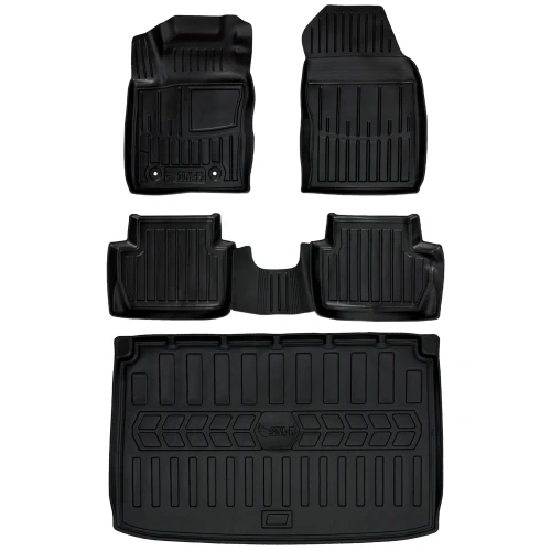 Dywaniki i mata gumowa do bagażnika zestaw 3D do Ford EcoSport II (2013-2023) suv górna podłoga bagażnika