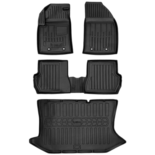 Dywaniki i mata gumowa do bagażnika zestaw 3D do Ford Fiesta V (2002-2008) hatchback