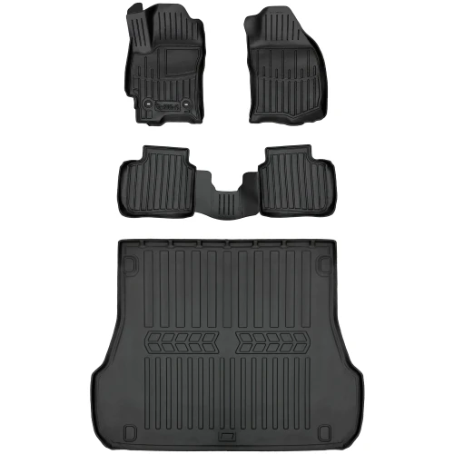 Dywaniki i mata gumowa do bagażnika zestaw 3D do Ford Mondeo III (2000-2007) kombi