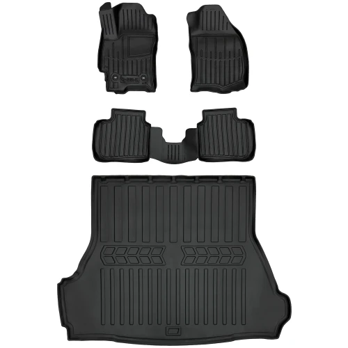 Dywaniki i mata gumowa do bagażnika zestaw 3D do Ford Mondeo III (2000-2007) sedan