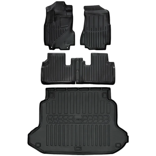 Dywaniki i mata gumowa do bagażnika zestaw 3D do Honda CR-V II (2001-2006) suv
