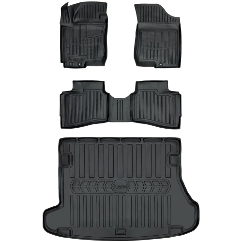 Dywaniki i mata gumowa do bagażnika zestaw 3D do Hyundai i30 I FD (2007-2012) kombi  CW