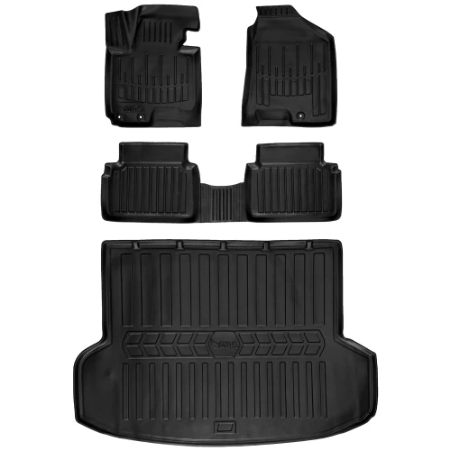 Dywaniki i mata gumowa do bagażnika zestaw 3D do Hyundai iX35 (2010-2015) suv