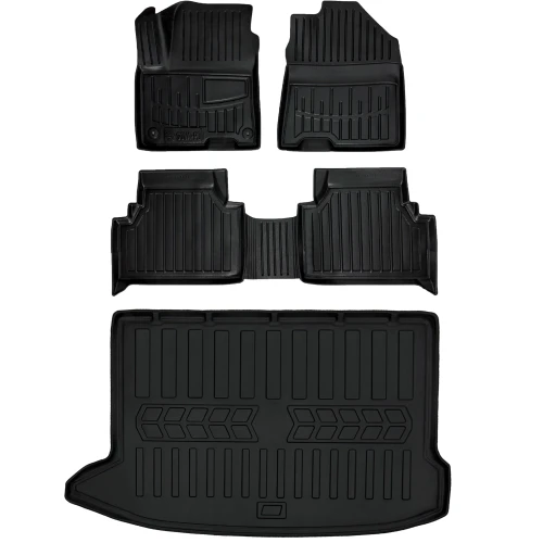 Dywaniki i mata gumowa do bagażnika zestaw 3D do Hyundai Kona Electric I (2018-2023) suv  wersja Electric (BEV)