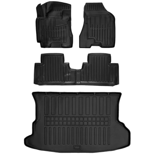 Dywaniki i mata gumowa do bagażnika zestaw 3D do Hyundai Tucson I JM (2004-2012) suv