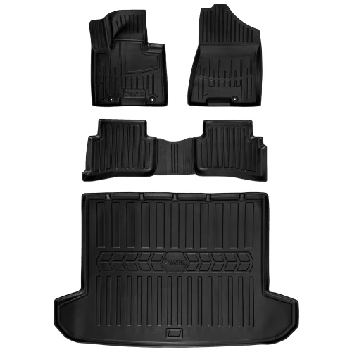 Dywaniki i mata gumowa do bagażnika zestaw 3D do Hyundai Tucson III TL (2015-2020) suv