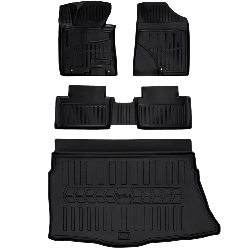 Dywaniki i mata gumowa do bagażnika zestaw 3D do Kia Ceed II JD (2012-2018) hatchback
