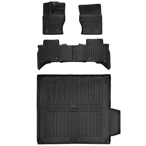 Dywaniki i mata gumowa do bagażnika zestaw 3D do Land Rover Range Rover IV L405 (2012-2023) suv  krótka baza