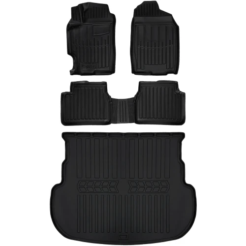 Dywaniki i mata gumowa do bagażnika zestaw 3D do Mazda 6 I GG/GY (2002-2008) kombi