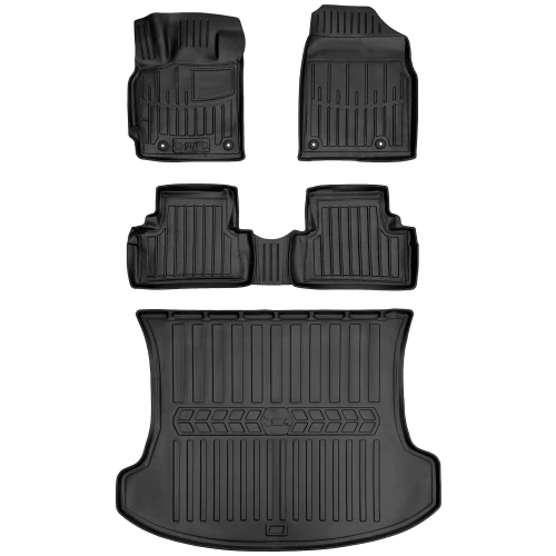 Dywaniki i mata gumowa do bagażnika zestaw 3D do Mazda CX-7 (2006-2012) suv  z napędem 2x4 (2WD)