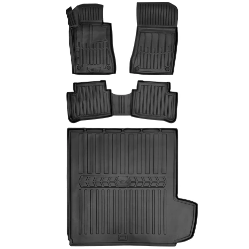 Dywaniki i mata gumowa do bagażnika zestaw 3D do Mercedes Klasa E III W211 (2002-2009) kombi  z napędem 2x4 (2WD)