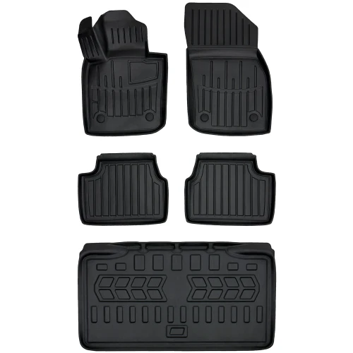 Dywaniki i mata gumowa do bagażnika zestaw 3D do Mini Cooper III F55 (2014-2023) hatchback  5-drzwiowy