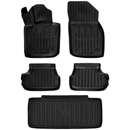 Dywaniki i mata gumowa do bagażnika zestaw 3D do Mini Cooper III F56 (2014-2023) hatchback dolna podłoga bagażnika 3-drzwiowy