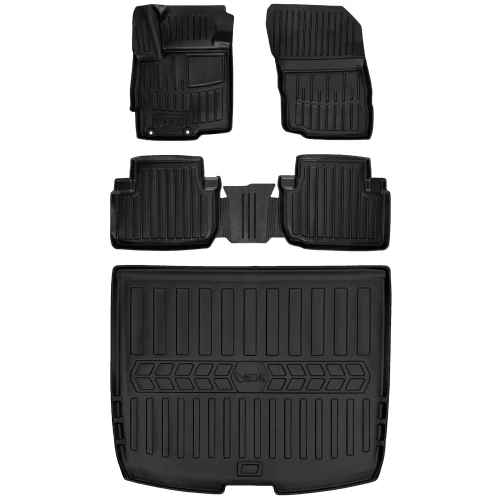 Dywaniki i mata gumowa do bagażnika zestaw 3D do Mitsubishi Eclipse Cross (od 2017) suv górna podłoga bagażnika