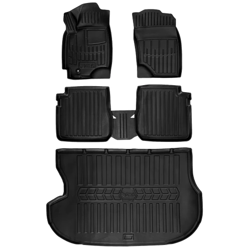 Dywaniki i mata gumowa do bagażnika zestaw 3D do Mitsubishi Outlander I (2003-2006) suv