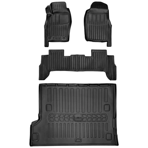Dywaniki i mata gumowa do bagażnika zestaw 3D do Nissan Patrol V Y61 (1997-2013) suv  5-drzwiowy