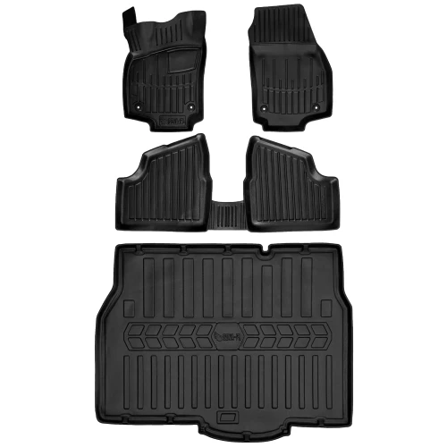 Dywaniki i mata gumowa do bagażnika zestaw 3D do Opel Astra H (2004-2010) hatchback