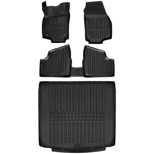 Dywaniki i mata gumowa do bagażnika zestaw 3D do Opel Astra H (2004-2010) kombi