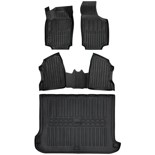 Dywaniki i mata gumowa do bagażnika zestaw 3D do Opel Combo C (2001-2011) van  wersja pasażerska