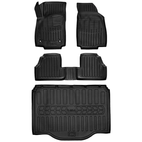 Dywaniki i mata gumowa do bagażnika zestaw 3D do Opel Mokka A (2012-2020) suv