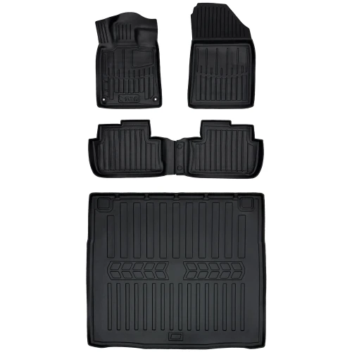 Dywaniki i mata gumowa do bagażnika zestaw 3D do Peugeot 407 I (2004-2011) kombi
