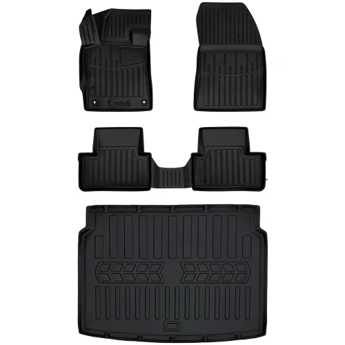 Dywaniki i mata gumowa do bagażnika zestaw 3D do Peugeot 308 III P5 (od 2021) hatchback