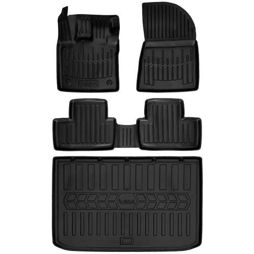 Dywaniki i mata gumowa do bagażnika zestaw 3D do Renault Captur II JB/JE (od 2019) suv górna podłoga bagażnika wraz z E-TECH Hybrid (HEV)