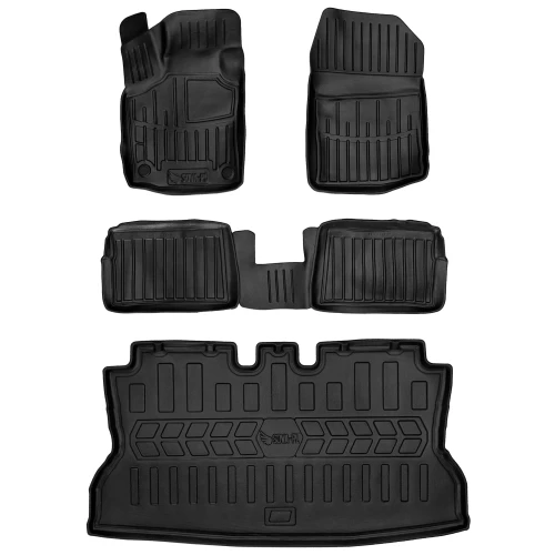 Dywaniki i mata gumowa do bagażnika zestaw 3D do Renault Twingo II (2007-2014) hatchback