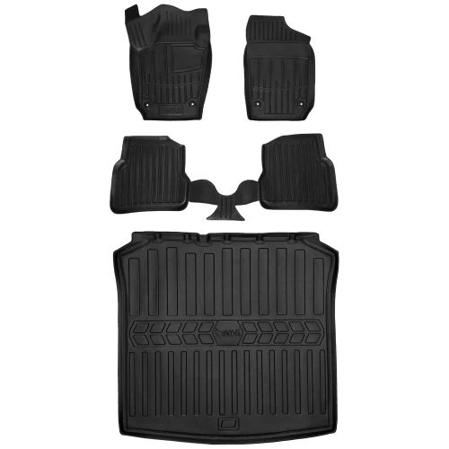 Dywaniki i mata gumowa do bagażnika zestaw 3D do Seat Ibiza IV 6J (2008-2017) kombi