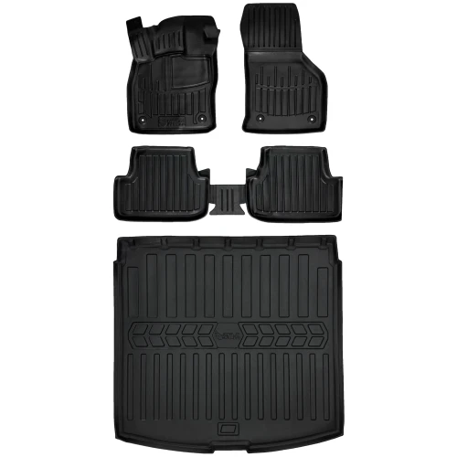 Dywaniki i mata gumowa do bagażnika zestaw 3D do Seat Leon IV KL1/KL8 (od 2020) kombi dolna podłoga bagażnika