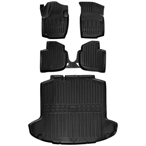 Dywaniki i mata gumowa do bagażnika zestaw 3D do Seat Toledo IV (2012-2018) liftback