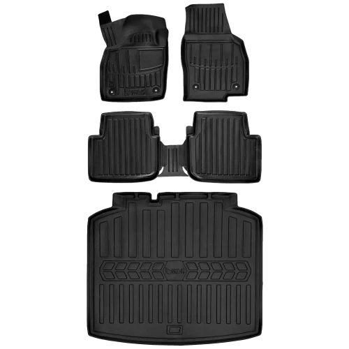 Dywaniki i mata gumowa do bagażnika zestaw 3D do Skoda Scala (od 2019) hatchback