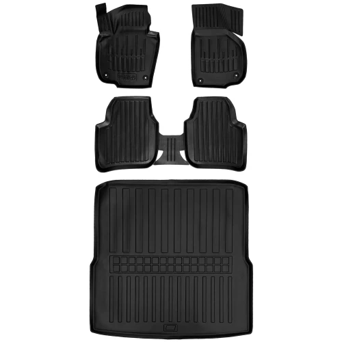 Dywaniki i mata gumowa do bagażnika zestaw 3D do Skoda Superb ІІ 3T (2008-2015) kombi