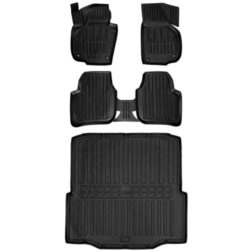 Dywaniki i mata gumowa do bagażnika zestaw 3D do Skoda Superb ІІ 3T (2008-2015) liftback