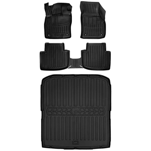 Dywaniki i mata gumowa do bagażnika zestaw 3D do Skoda Superb III 3V (2015-2023) kombi