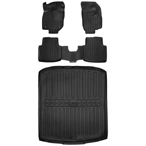 Dywaniki i mata gumowa do bagażnika zestaw 3D do Skoda Superb IV 3Y (od 2023) liftback