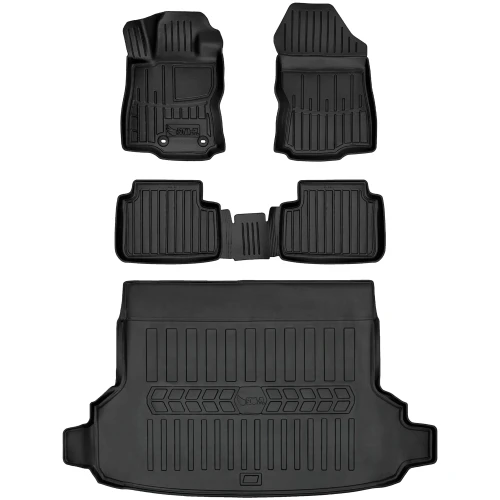 Dywaniki i mata gumowa do bagażnika zestaw 3D do Subaru Forester VI SL (od 2025) suv  bez subwoofera