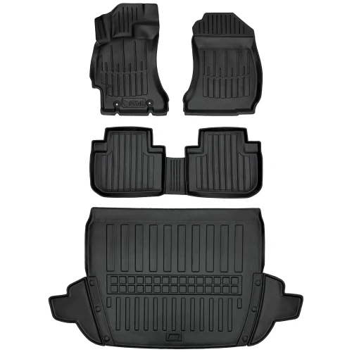 Dywaniki i mata gumowa do bagażnika zestaw 3D do Subaru Forester IV SJ (2012-2018) suv