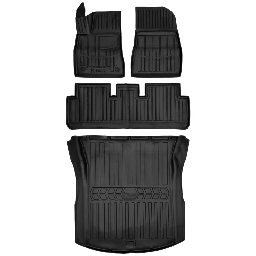 Dywaniki i mata gumowa do bagażnika zestaw 3D do Tesla Model 3 Highland (od 2023) sedan tylny bagażnik