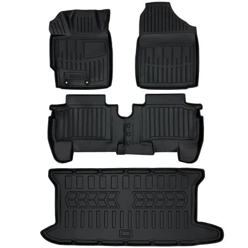 Dywaniki i mata gumowa do bagażnika zestaw 3D do Toyota Yaris II XP9 (2006-2011) hatchback