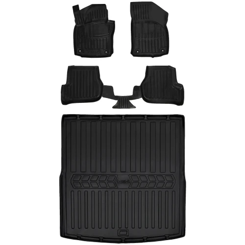 Dywaniki i mata gumowa do bagażnika zestaw 3D do Volkswagen Golf V (2003-2008) kombi