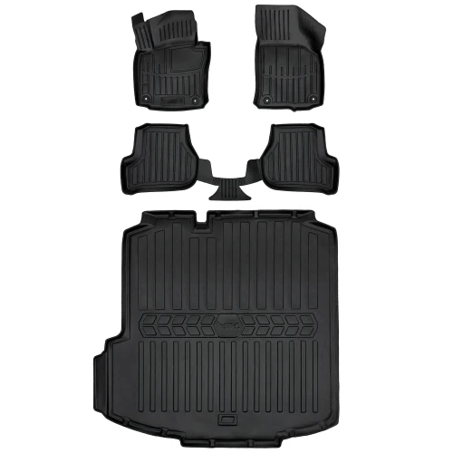 Dywaniki i mata gumowa do bagażnika zestaw 3D do Volkswagen Jetta V (2005-2010) sedan