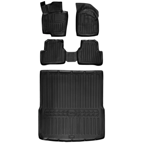 Dywaniki i mata gumowa do bagażnika zestaw 3D do Volkswagen Passat B6 (2005-2010) kombi
