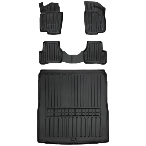 Dywaniki i mata gumowa do bagażnika zestaw 3D do Volkswagen Passat B7 (2010-2014) sedan