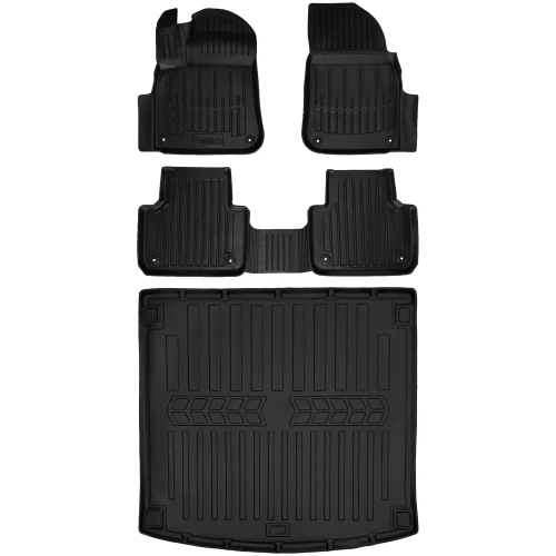 Dywaniki i mata gumowa do bagażnika zestaw 3D do Volkswagen Touareg III CR (2018-2026) suv