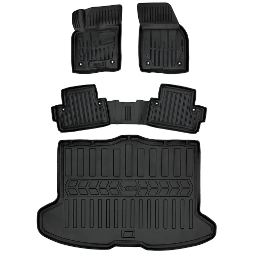 Dywaniki i mata gumowa do bagażnika zestaw 3D do Volvo C30 (2006-2012) hatchback